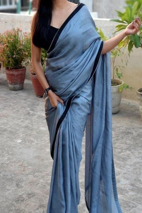 Pure cotton organdy saree