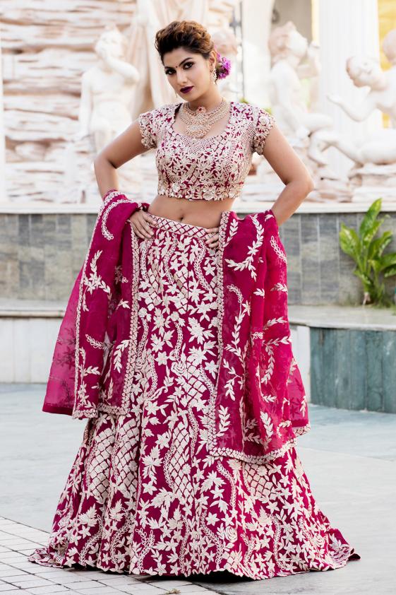 Buy Pink Georgette Lehenga Choli With Heavy Zari and Embroidery Dori Work  and Organza Silk Dupatta for Women , Party Wear Lehenga Online in India -  Etsy