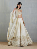 Designer White Colored Embroidered Lehenga Choli Collection