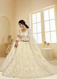 Cream Colour Taffeta Silk With Zari Embroidery Work Lehenga Choli