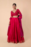 Awesome Pink  Color Embroidery Work Gown