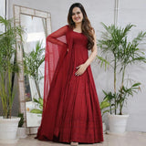 Designer Red Color Hand Work Dress For Wedding