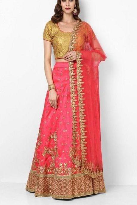 Online Fashionable Fast Trends Silk Latest Zari Work Designer Lehenga –  TheDesignerSaree