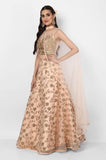 Online Fast Trends Silk Embroidery and Hand Work Crop Top Gown TDS3114