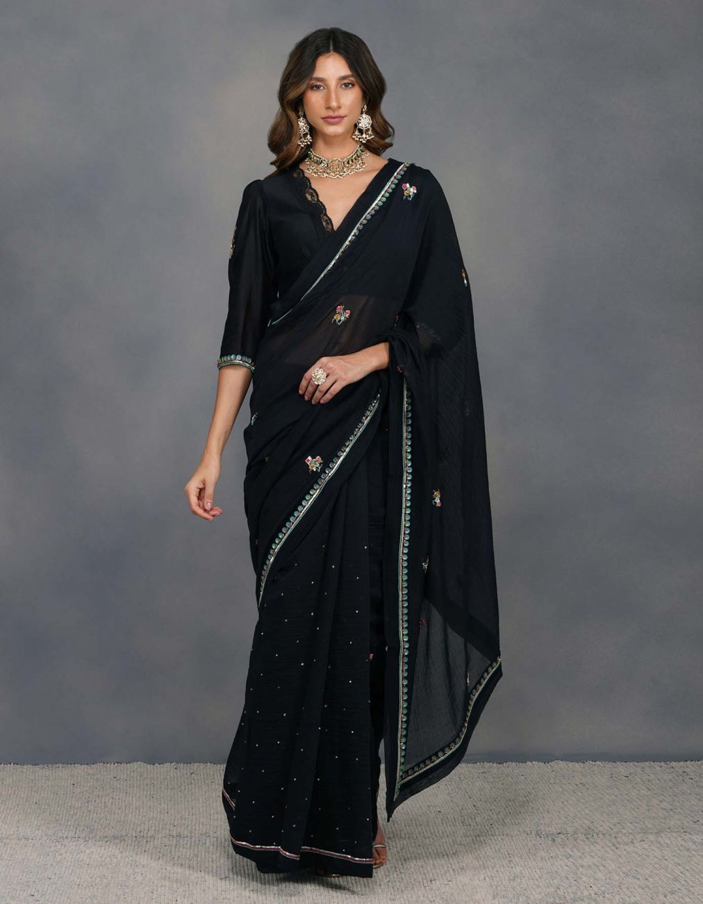 Black Sarees (काली साड़ी) - Buy Black Saree Online at Best Prices In India  | Flipkart.com