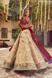 Blissful Cream  Colored Designer Heavy Thread Work Lehenga Choli With Dupatta