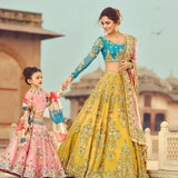 Yellow Sequence Embroidered Lehenga Choli