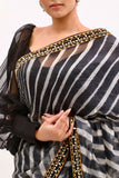 Black Silk Leheriya Saree Set