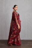 Red Colored Handwoven Oraganza Saree