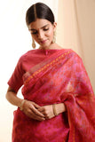 Floral Printed  saree With Embroidered border