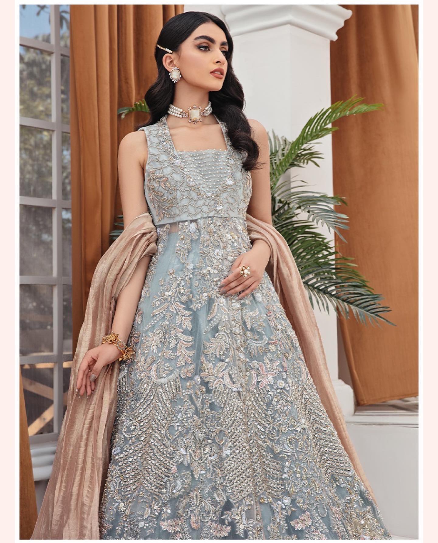 Buy Peach Anarkali Dress online-Karagiri