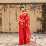 Fantastic Red  Color Soft Silk Designer Saree