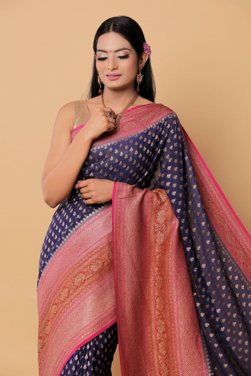 Bridal Wear Kanjeevaram Silk Saree, With Blouse Piece, 6.3m at Rs 1600 in  Surat