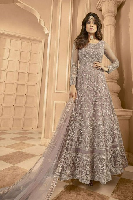 Party wear gown with clearance heavy dupatta