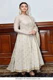 Buy Indian Wear Japan Satin Silk Printed White Color Gown For Girls