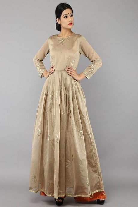 Sage Gray Designer Heavy Embroidered Net Wedding Anarkali Gown | Saira's  Boutique