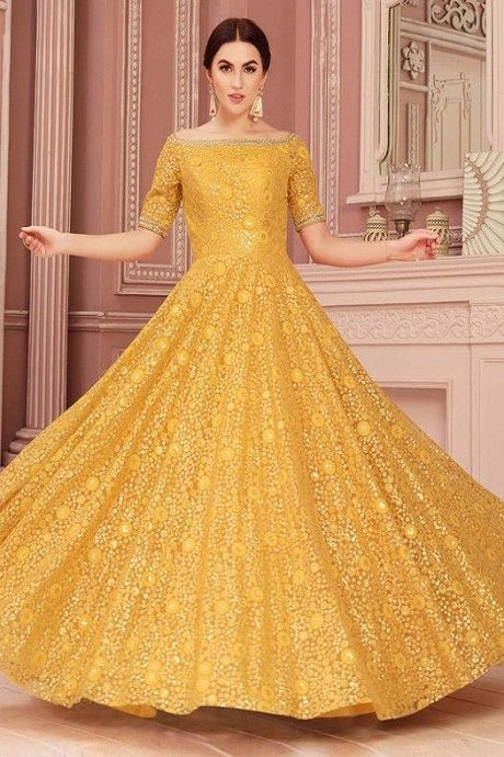 Real Pictures Elie Saab Yellow Color V-neckline Beading Calf-length Custom  Made Evening Party Dress 2023 New Arrival - AliExpress