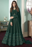 Buy Function Wear Green acquard Weaving Fancy Designer Gown For Women