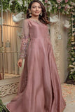 Latest Party Wear Faux Georgette Embroidery Diamond Work Peach  Color Gown Design