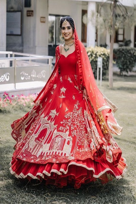 Trending Red Color Lehenga Choli For Wedding – Joshindia