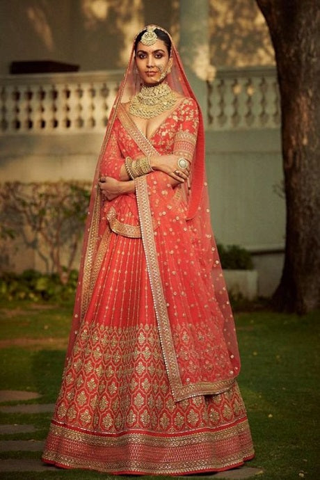 Red Designer Lehenga | Wedding Wear Red Lehenga Choli | Red Lehenga |  Designer Red Lehenga | Red Lehenga Online | Buy Lehenga Online – Lady India