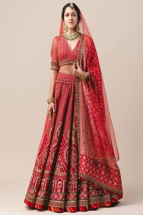 65 Red Bridal Lehenga Designs For Every Style & Personality | Bridal  lehenga red, Bridal lehenga, Bridal lehenga designs
