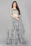 Exotic Wear Gray Color  Lehenga Choli With Blouse