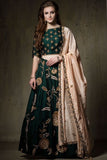 Admiring Embroidered Green Color Lehenga Choli With Designer Dupatta