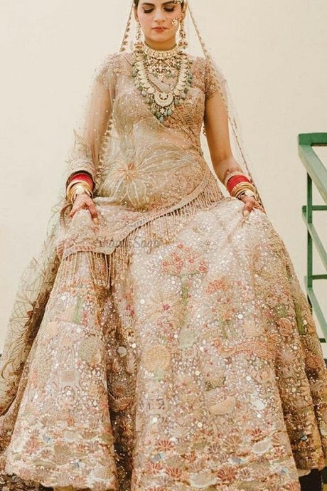 Light Weight Ivory Wedding Lehenga | Wedding Outfit