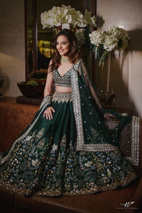 What is the best type of lehenga to wear in a wedding and reception? | by  VASTRACHOWK fashion | Medium