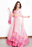 Demanding Baby Pink Color Wedding Wear lehenga dupatta style 2021