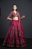 bright pink bridal lehenga With lehenga blouse designs 2021