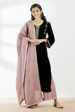 Mauve Embroided Kota Doria Dupatta