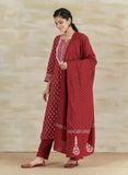 Maroon Printed Elegant Dupatta