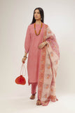 Pink Jade block printed dupatta